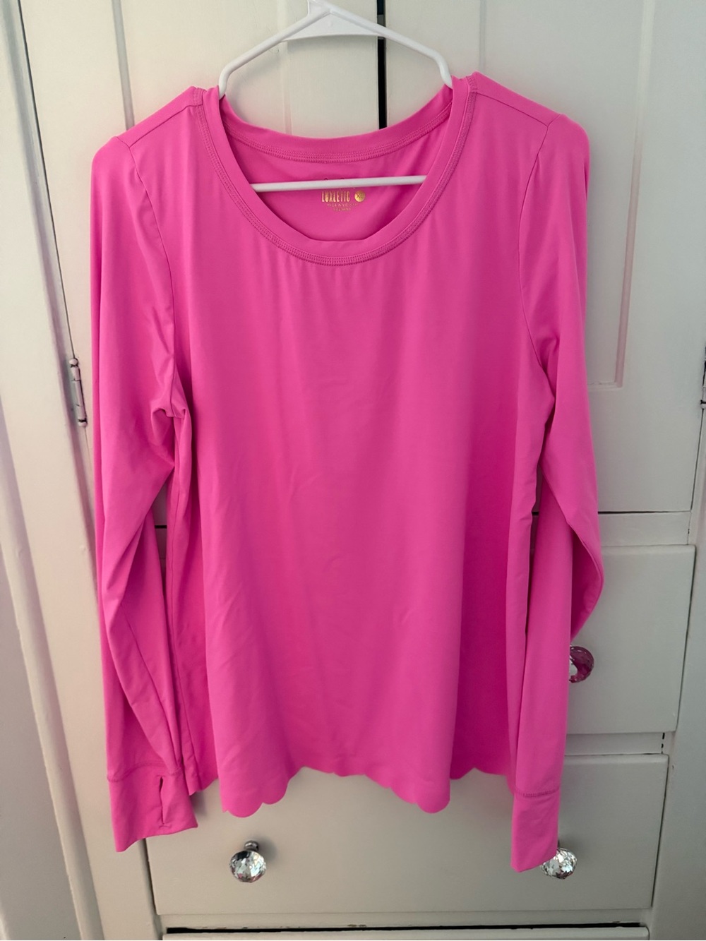 Lilly Pulitzer Luxletic Bright Pink Long Sleeve Performance Top